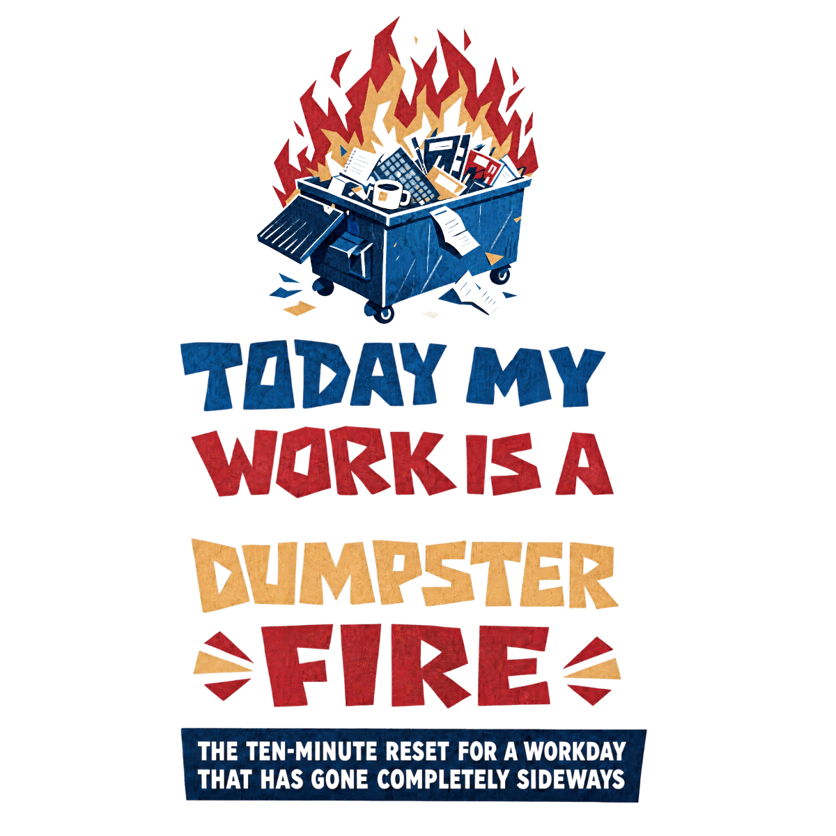 Dumpster Fire Reset, a printable ten-minute reset for an overwhelming workday